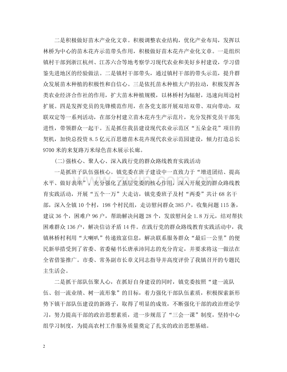 乡镇政府年终工作总结及思路.docx_第2页