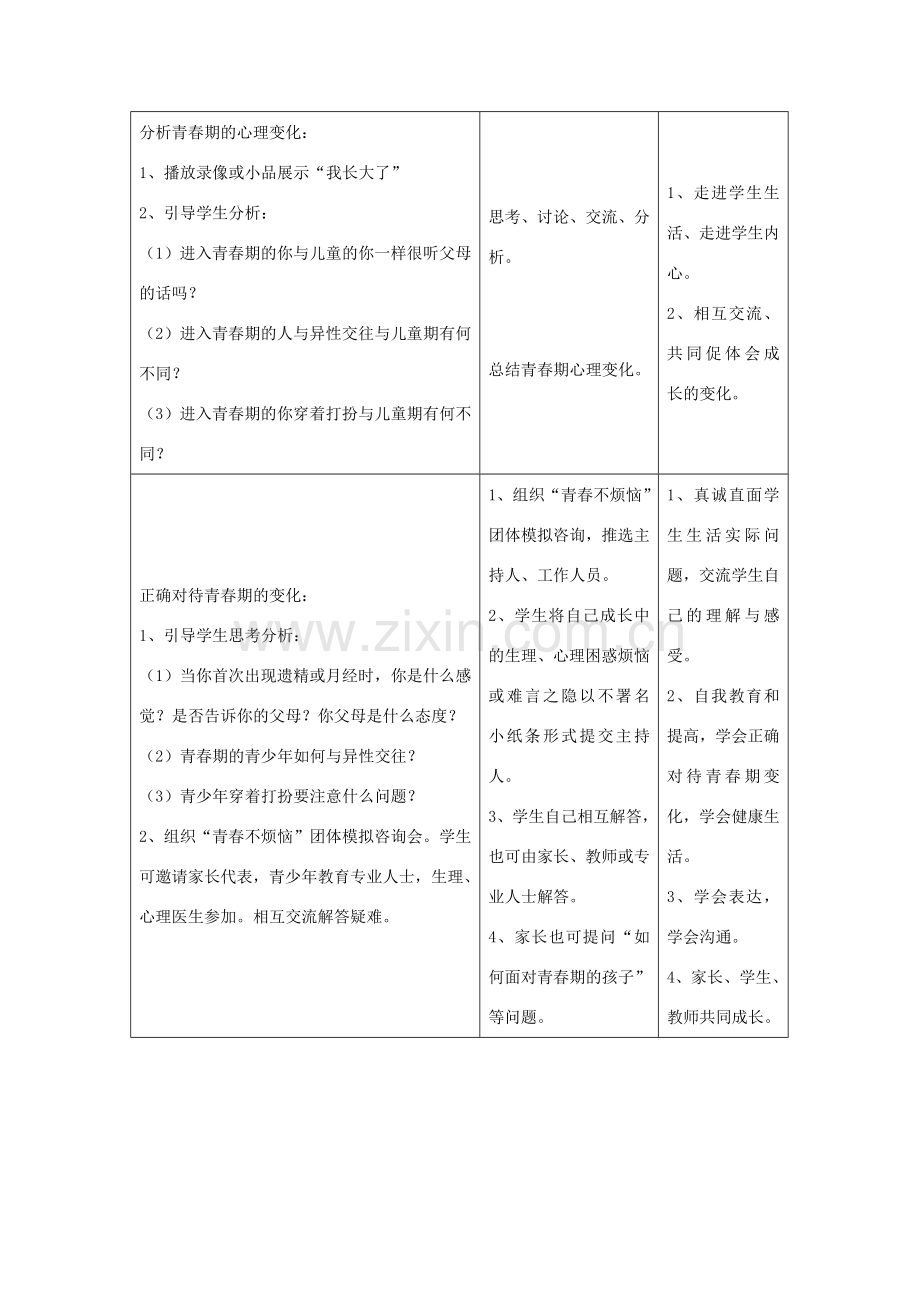 八年级生物上册 18.2 人的新个体发育 教案 苏科版.doc_第3页