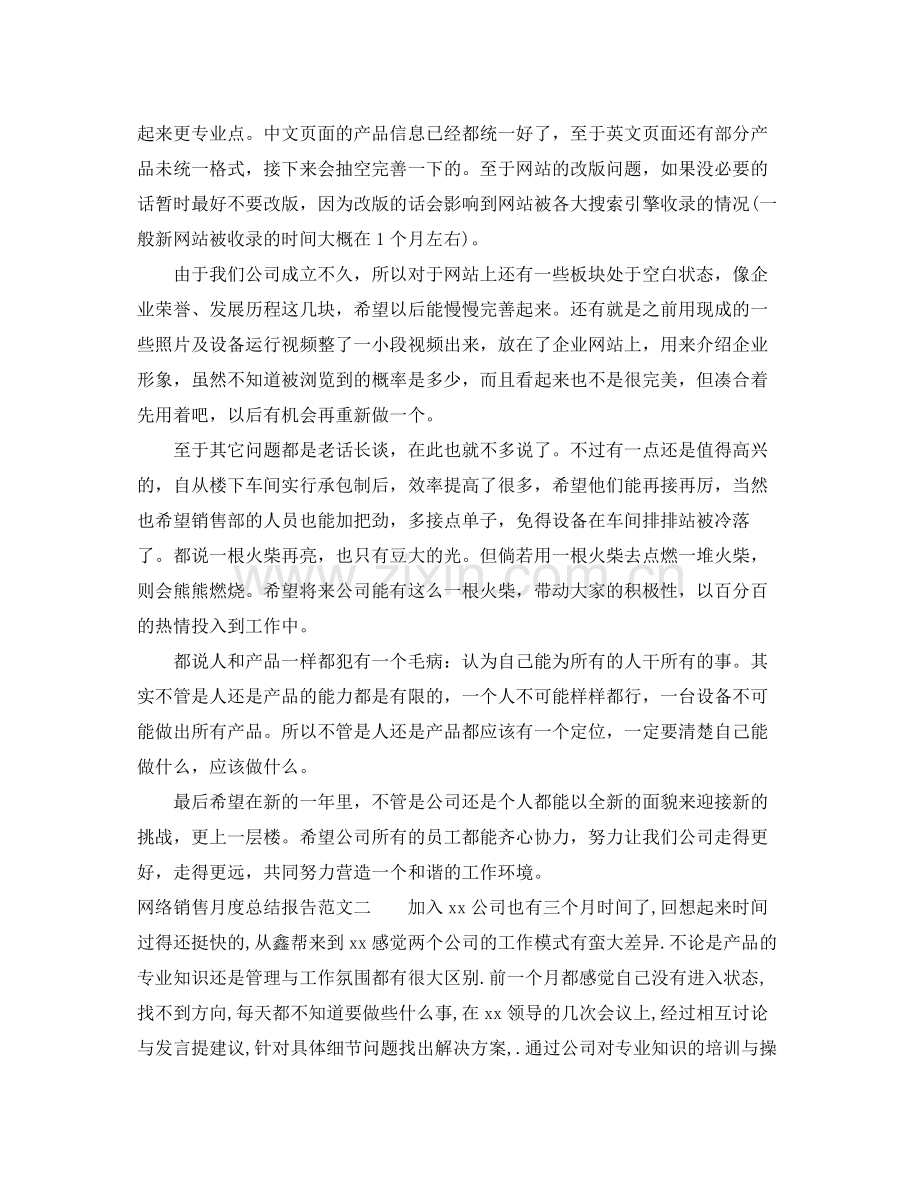 网络销售月度总结报告.docx_第2页