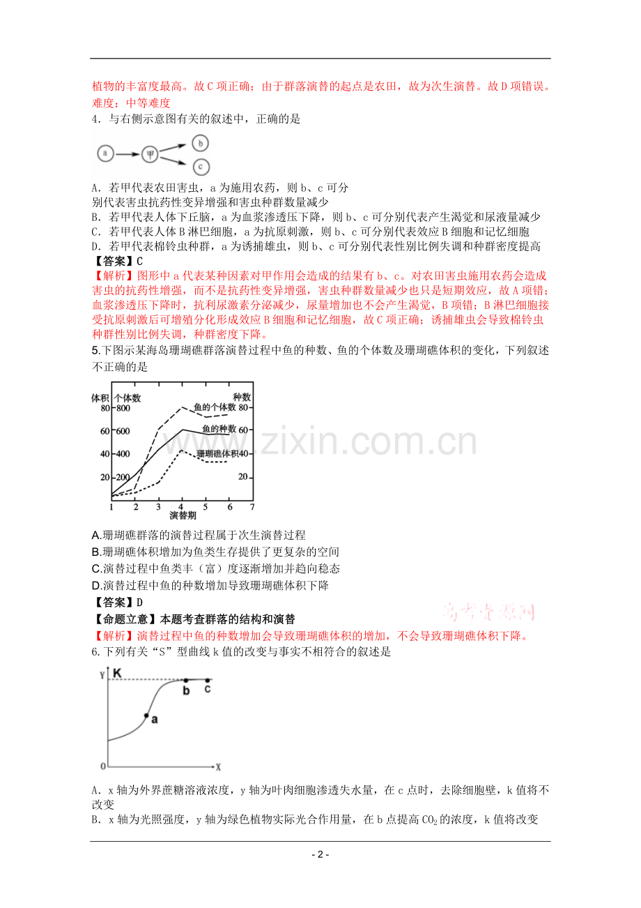 高考名师预测生物试题：知识点11种群与群落.doc_第2页