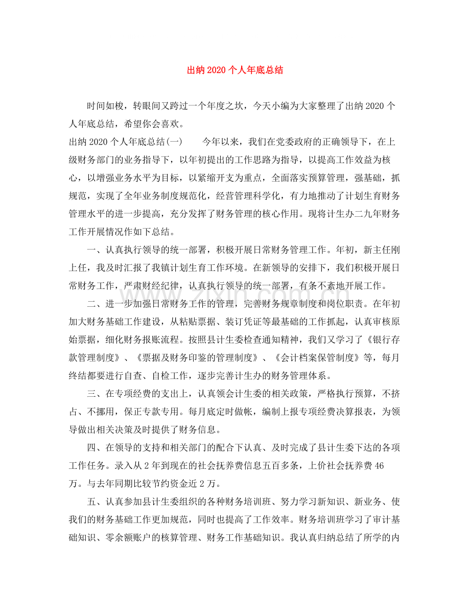 出纳个人年底总结.docx_第1页