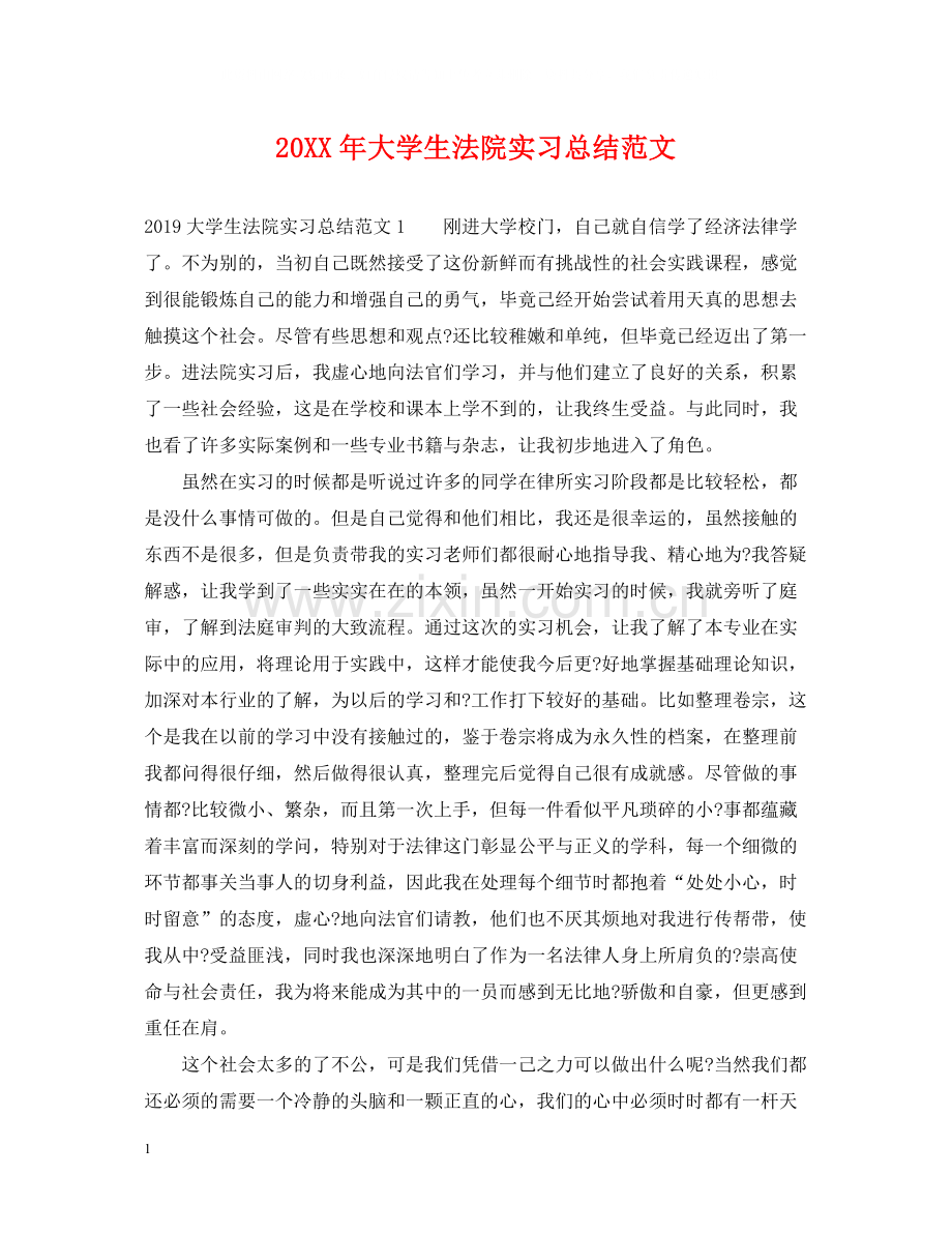 大学生法院实习总结范文.docx_第1页