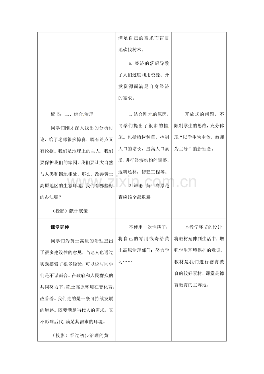 八年级地理下册第7单元_72黄土高原的治理和开发教案商务星球版.doc_第3页