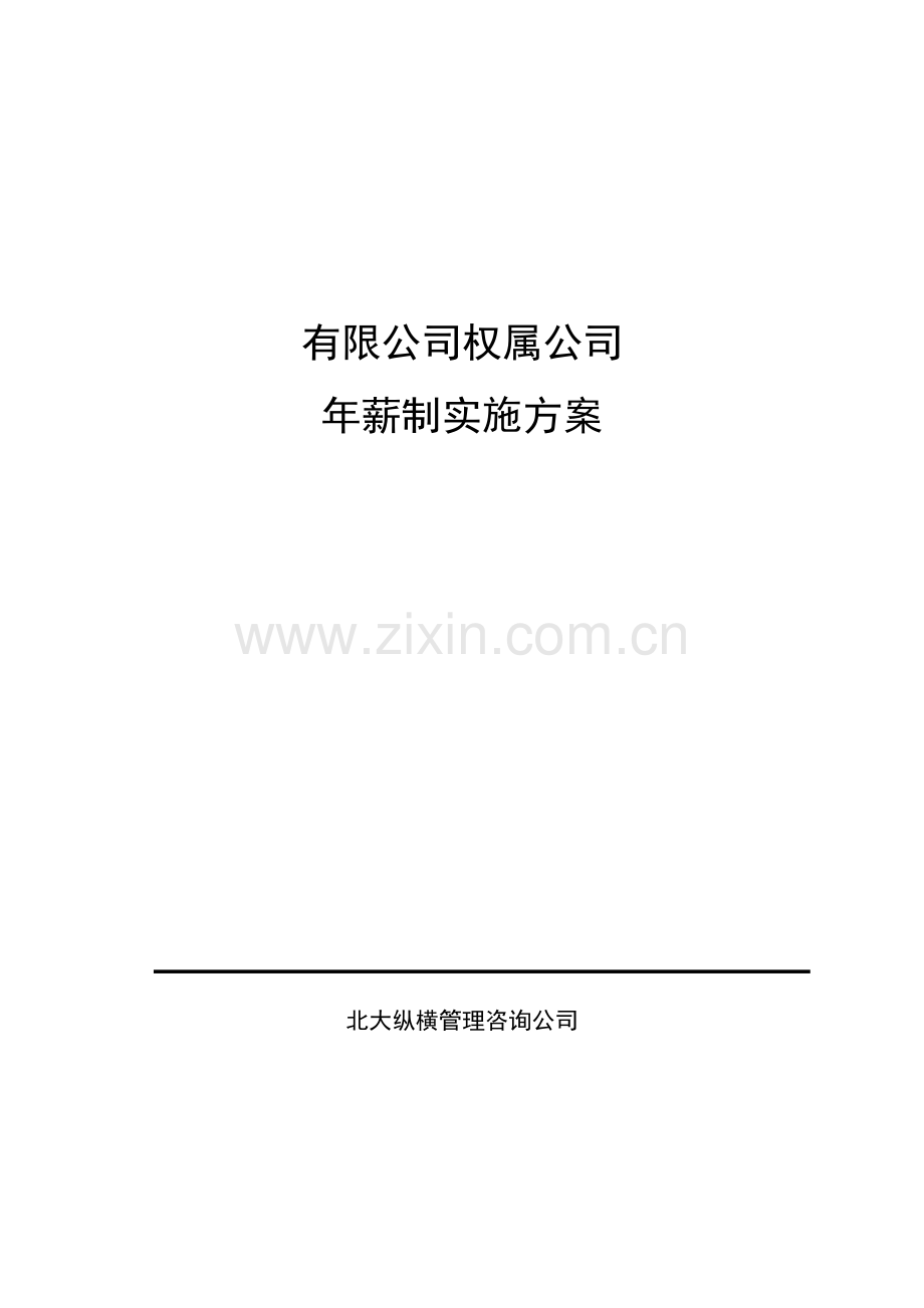 集团公司年薪制方案(经典).doc_第1页