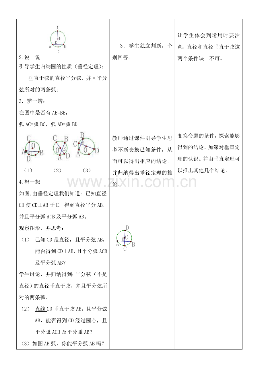 九年级数学 《垂直于弦的直径》教案 人教新课标版.doc_第3页