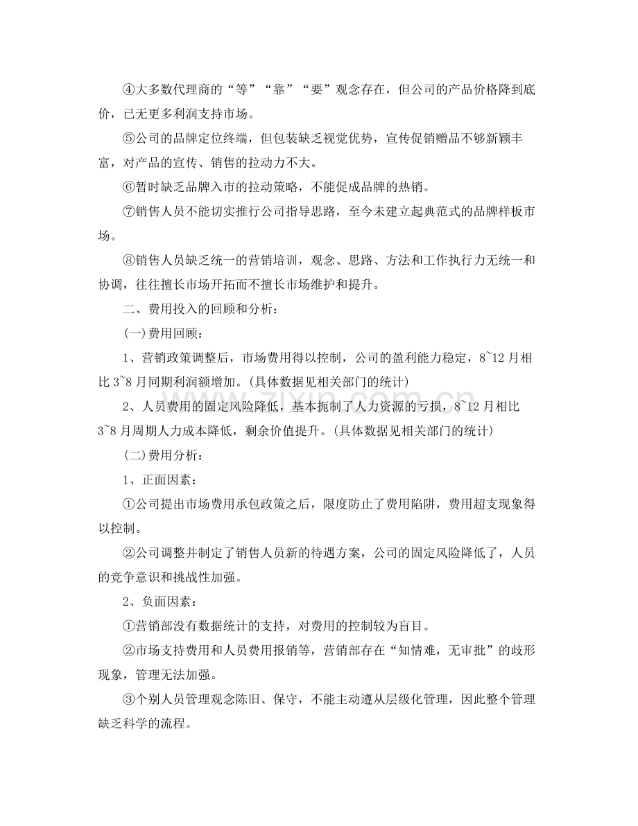 营销总监年度工作总结范文 .docx_第2页