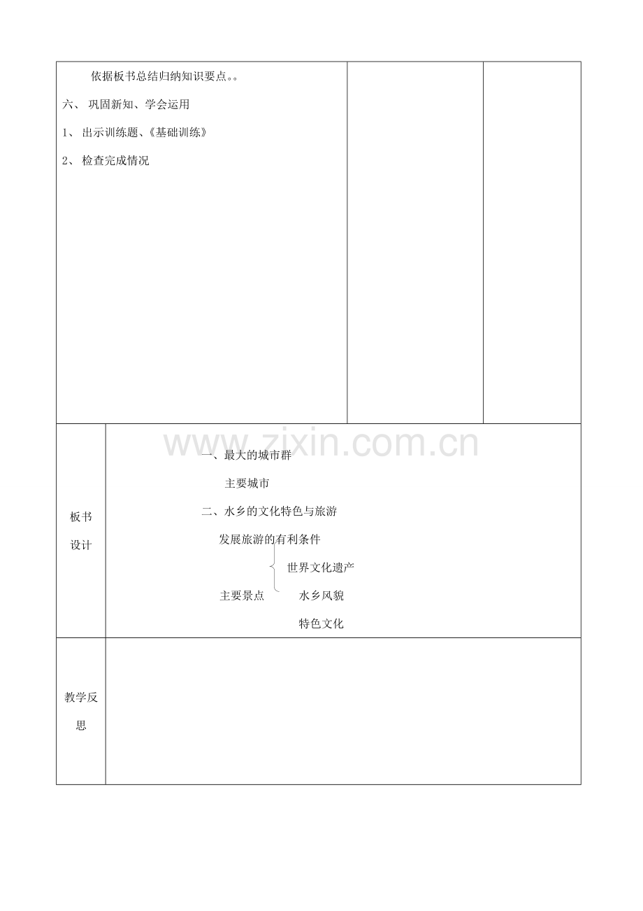 八年级地理下册 第七章 第二节“鱼米之乡”长江三角洲教案（2）（新版）新人教版-（新版）新人教版初中八年级下册地理教案.doc_第3页