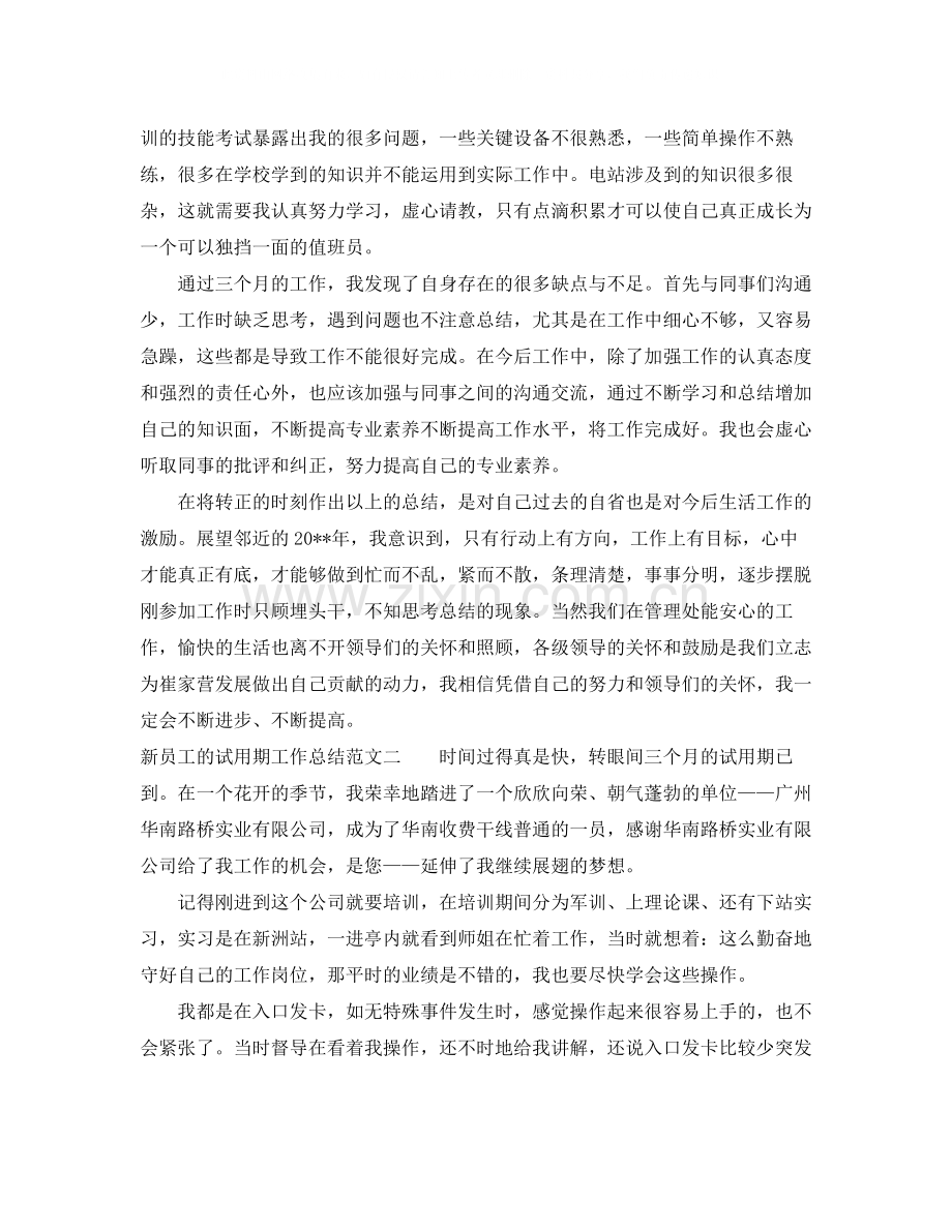 新员工的试用期工作总结报告.docx_第2页