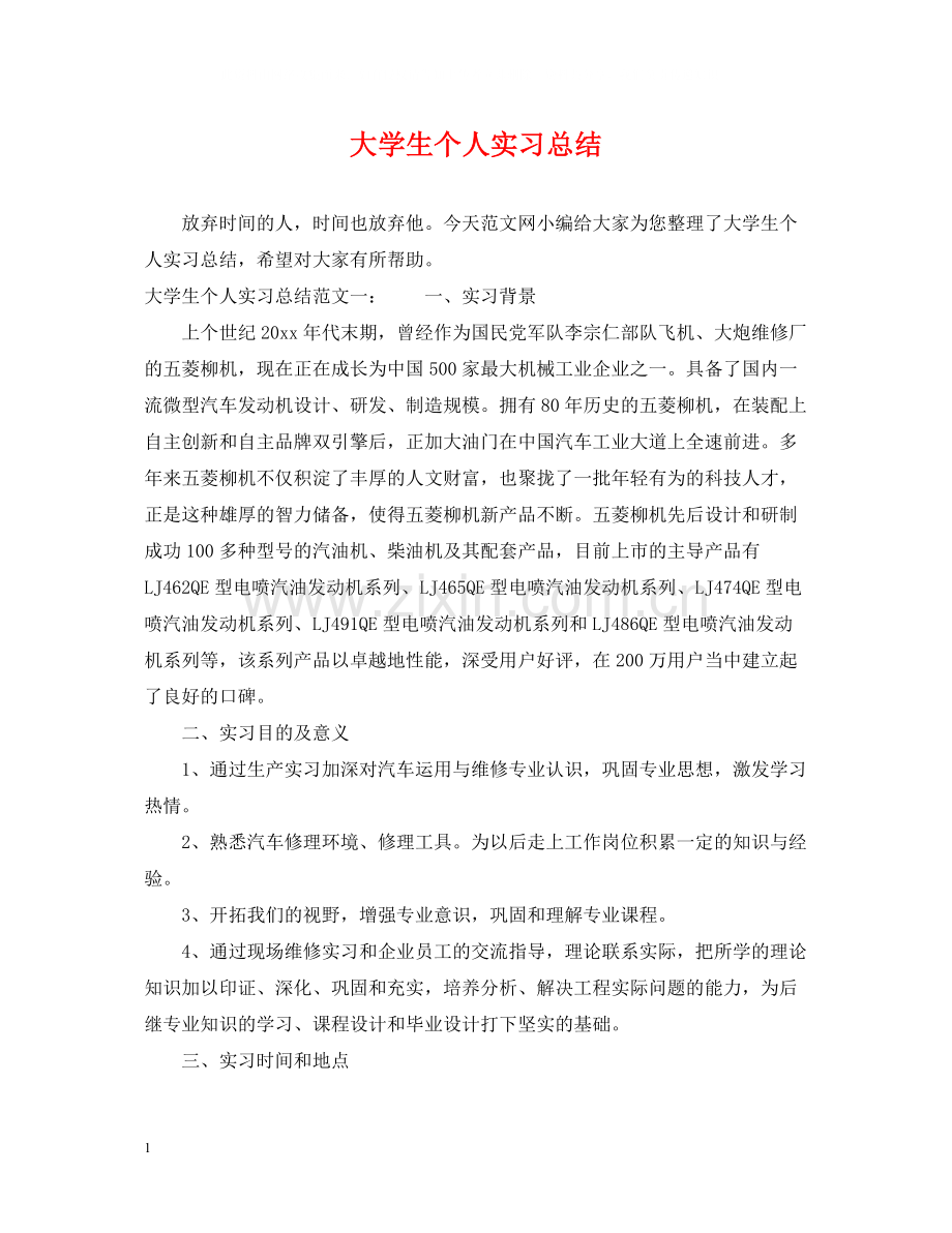 大学生个人实习总结.docx_第1页