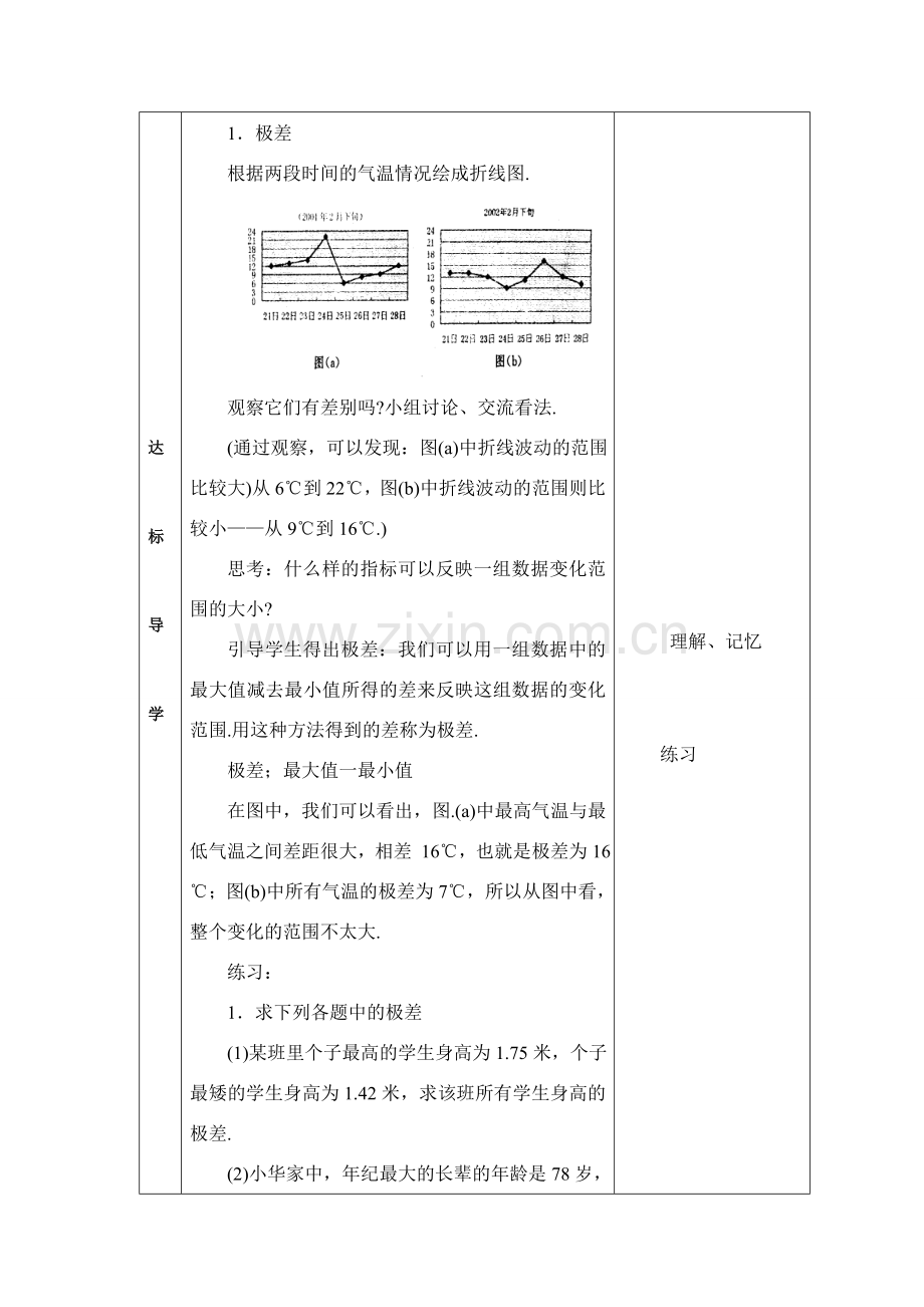 八年级数学下册21.3极差、方差与标准差教案1华东师大版.doc_第2页