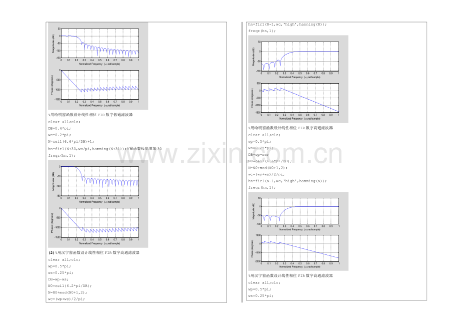 数字信号处理--实验七 FIR滤波器的设计.doc_第3页