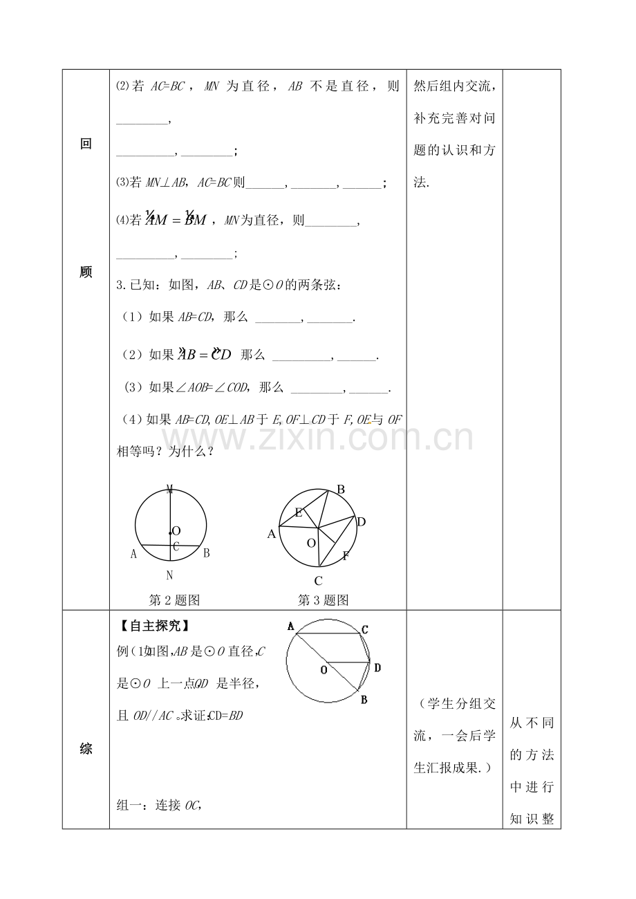 山东省郯城县红花镇中考数学专题复习 专题六 圆（23）第1课时 圆的有关性质教案-人教版初中九年级全册数学教案.doc_第2页