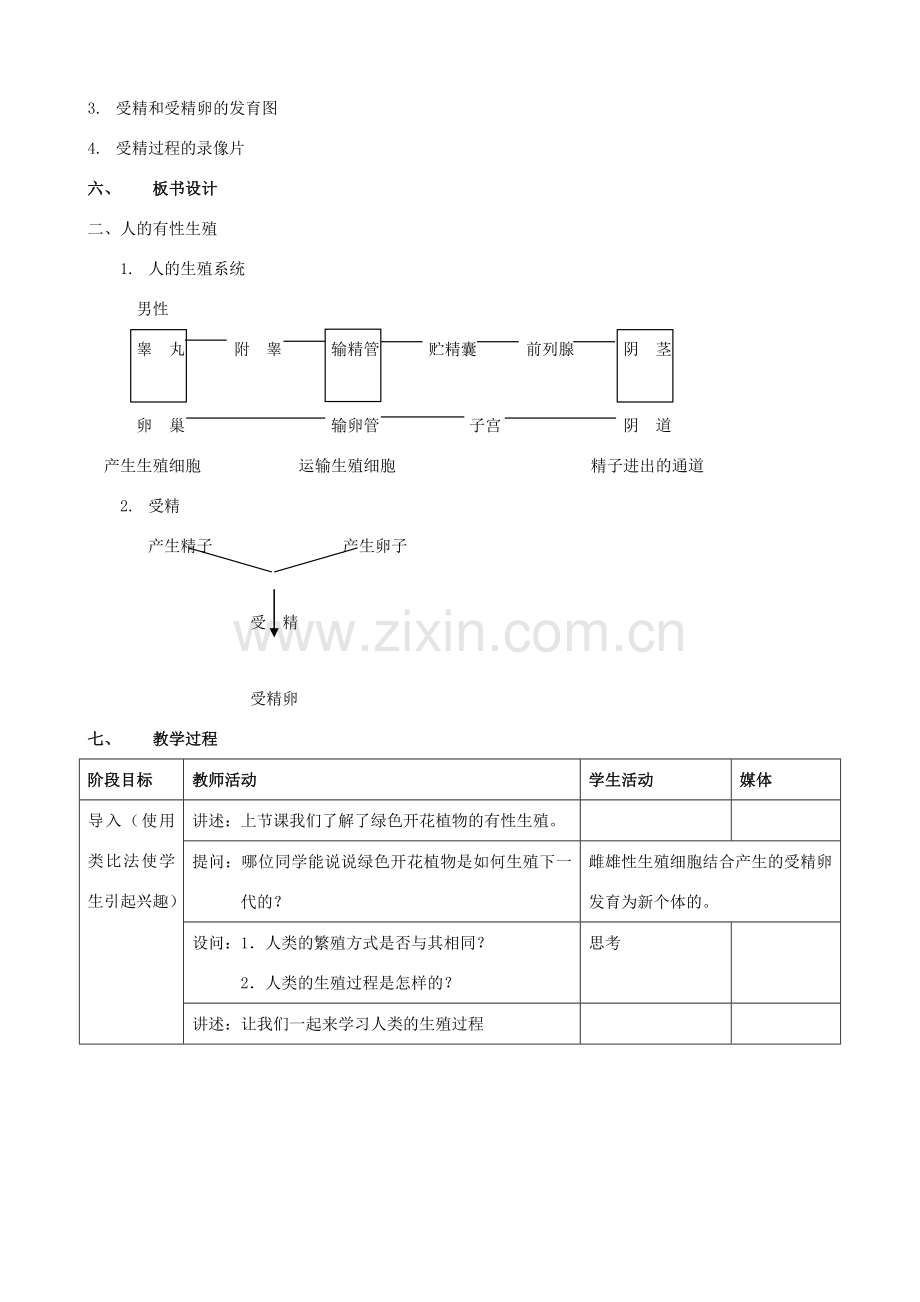 八年级生物上册 10.1.3人的生殖器官教案 北京课改版.doc_第2页