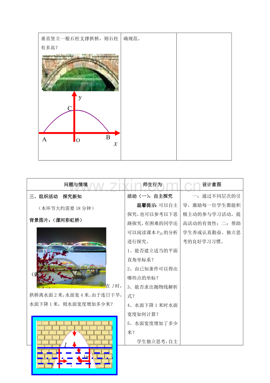 河南省漯河市郾城区第二实验中学九年级数学下册 26.3 实际问题与二次函数（第3课时）教学设计1 新人教版.doc_第3页