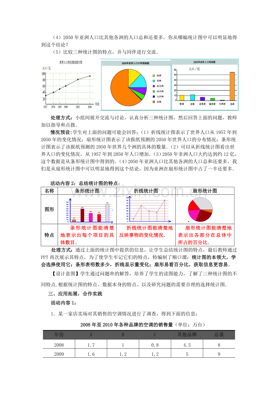 七年级数学上册 6.4.1 统计图的选择教案 （新版）北师大版-（新版）北师大版初中七年级上册数学教案.doc_第2页