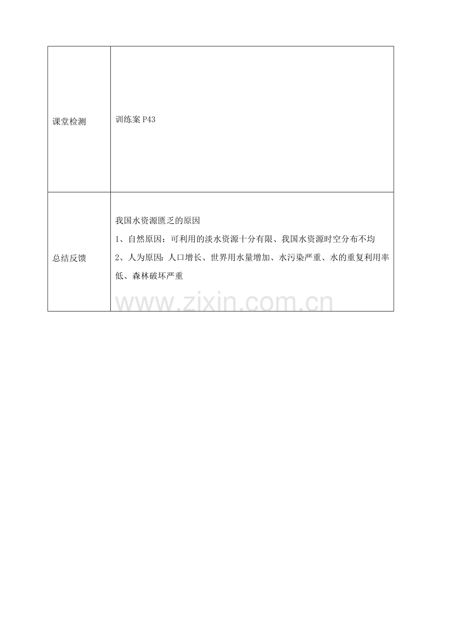 八年级地理上册 第三章 第三节 水资源（时空分布不均）教案 （新版）新人教版-（新版）新人教版初中八年级上册地理教案.doc_第3页