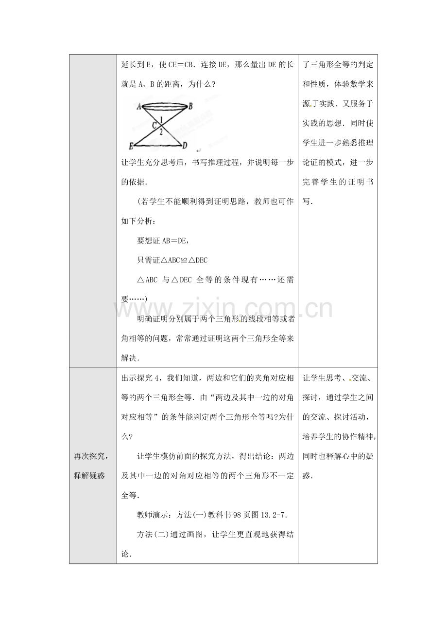 广东省罗定市黎少中学八年级数学下册《三角形全等的条件》教案2 新人教版.doc_第2页