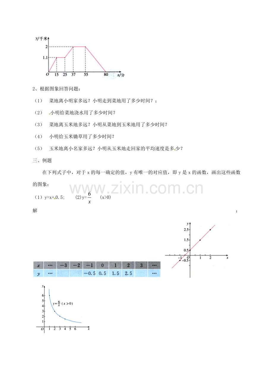 八年级数学上册 6.1 函数教案2 （新版）苏科版-（新版）苏科版初中八年级上册数学教案.doc_第2页