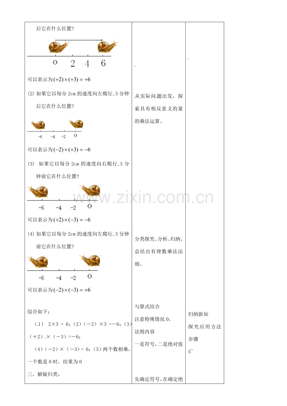 江苏省无锡市七年级数学上册 1.4.1 有理数的乘法教案1 新人教版.doc_第2页