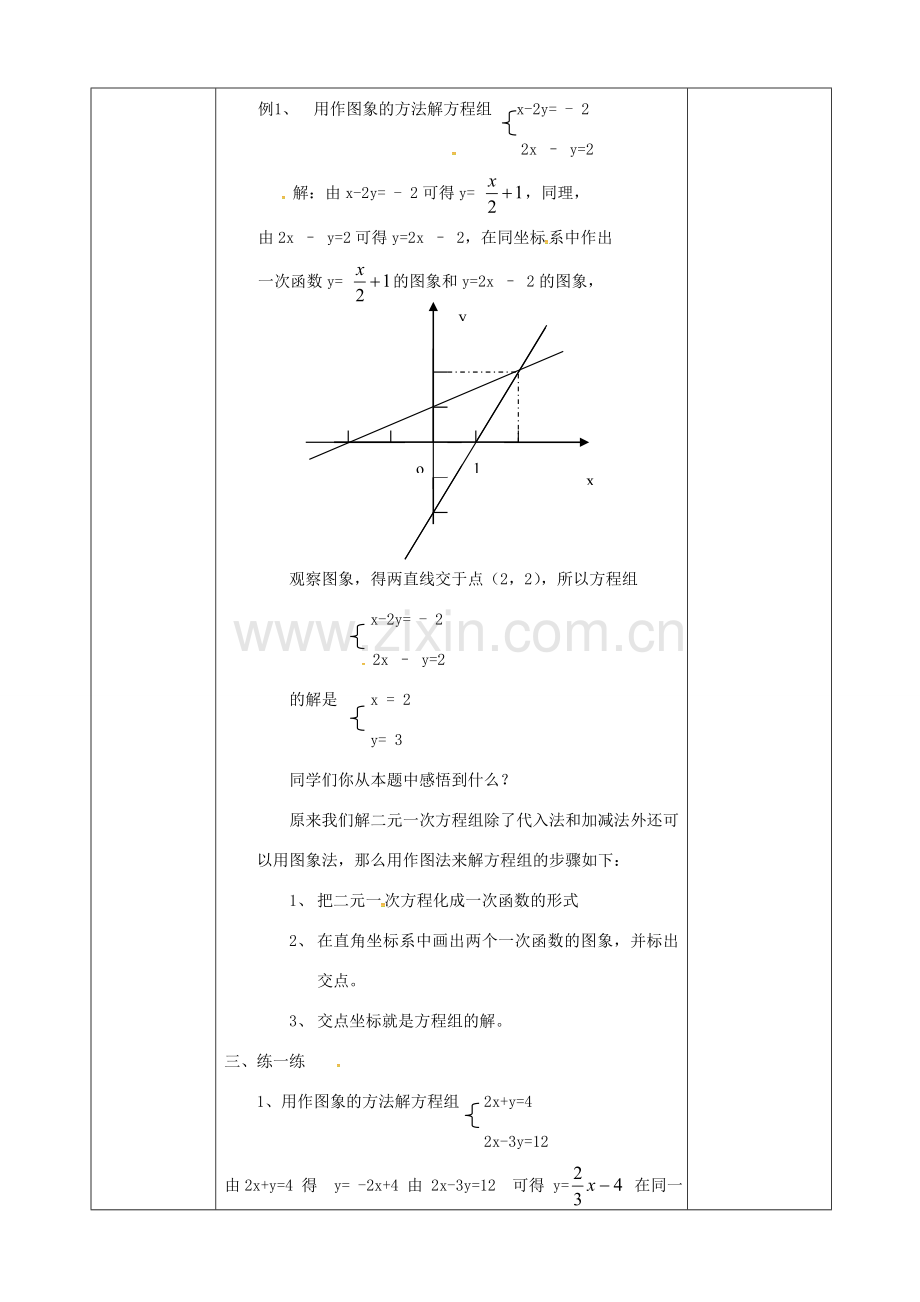 河北省邯郸市肥乡县八年级数学上册 第五章 二元一次方程组 第六节 二元一次方程与一次函数教案2 （新版）北师大版-（新版）北师大版初中八年级上册数学教案.doc_第2页