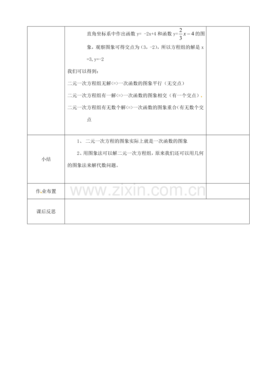 河北省邯郸市肥乡县八年级数学上册 第五章 二元一次方程组 第六节 二元一次方程与一次函数教案2 （新版）北师大版-（新版）北师大版初中八年级上册数学教案.doc_第3页