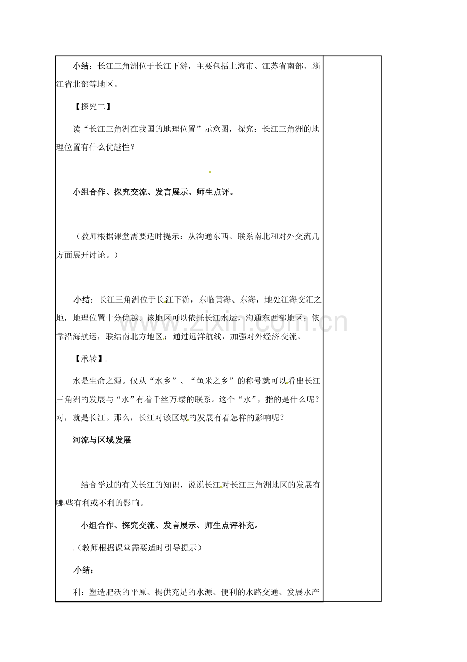 江苏省镇江市八年级地理下册 7.2“鱼米之乡”长江三角洲地区教案 （新版）新人教版-（新版）新人教版初中八年级下册地理教案.doc_第2页