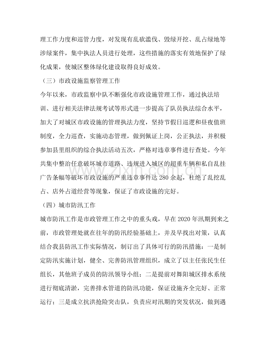 2020年市政管理处工作总结.docx_第3页