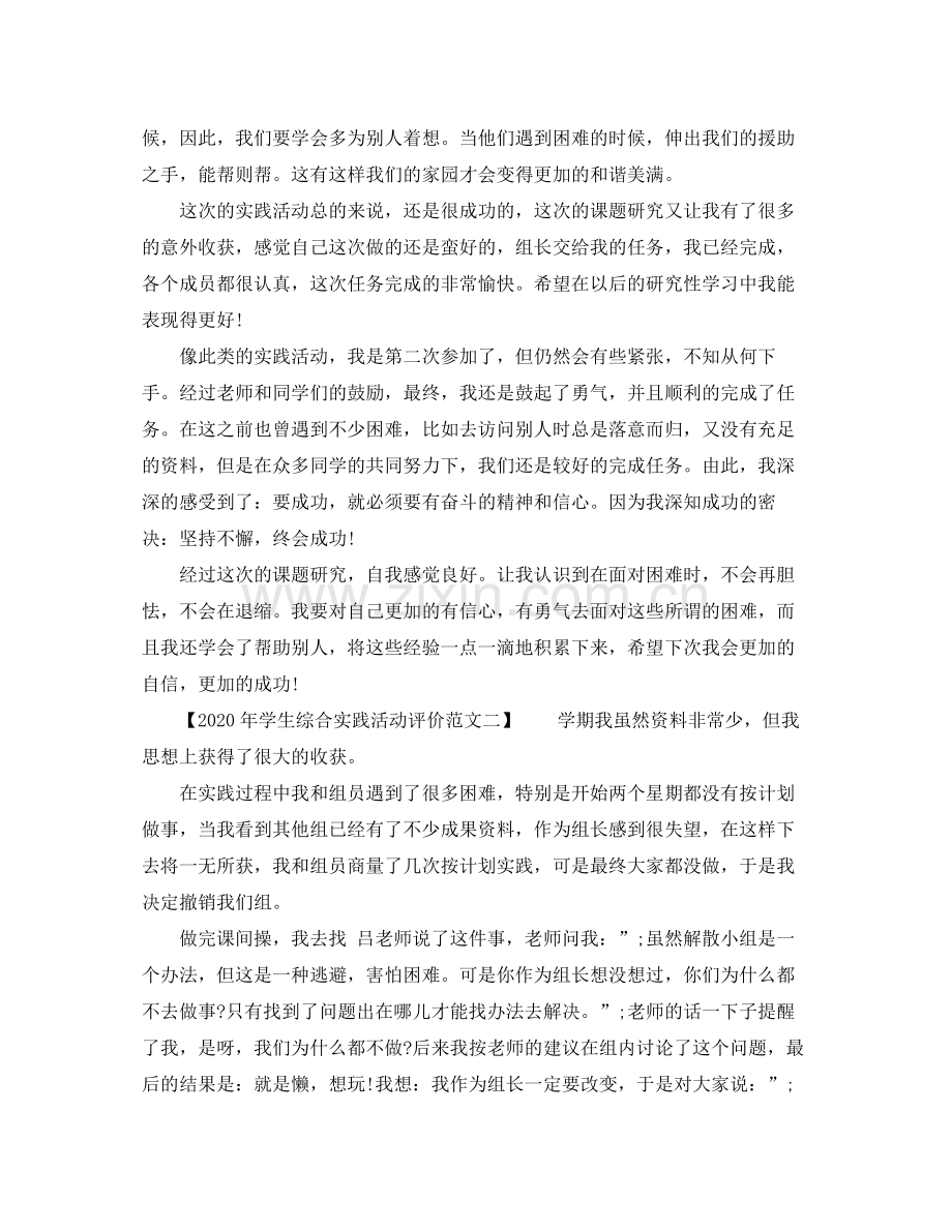 2020年学生综合实践活动评价.docx_第2页