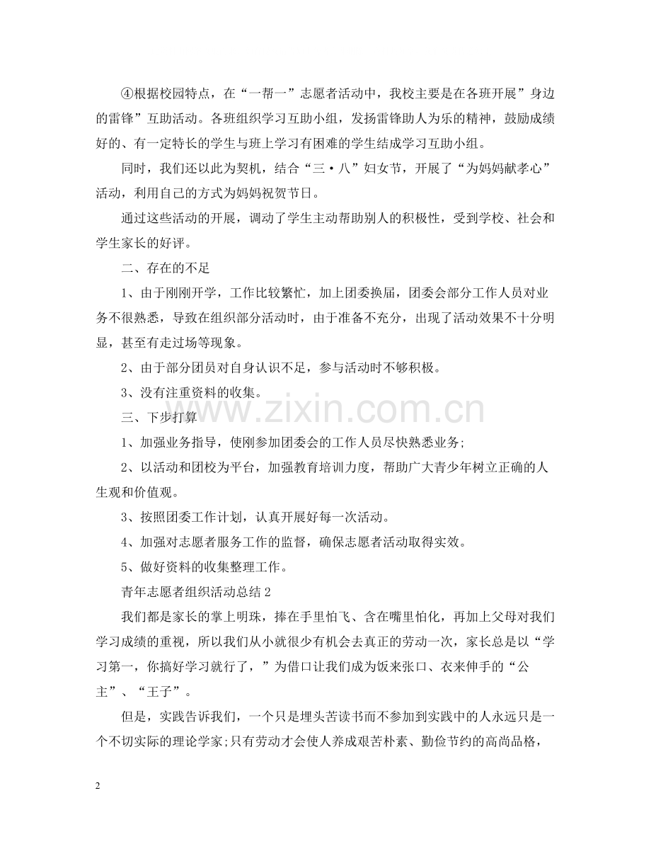 青年志愿者组织活动总结.docx_第2页