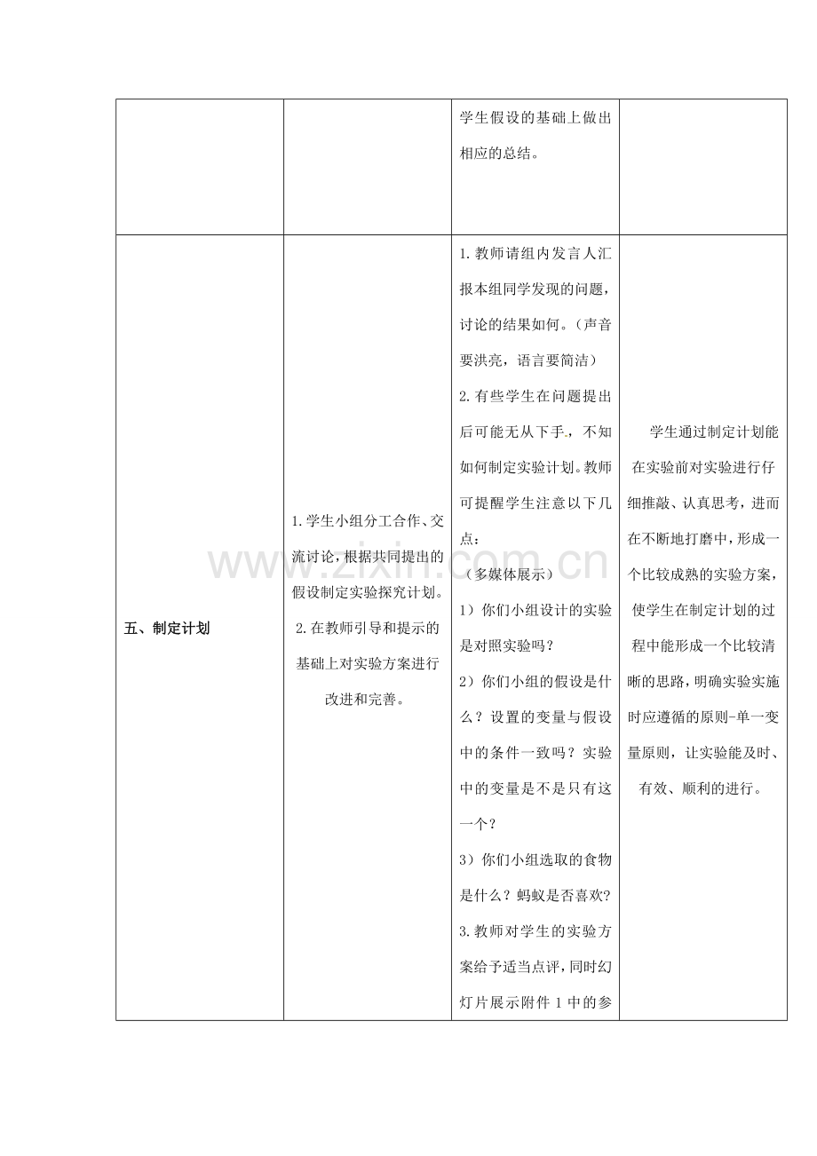 江西省信丰县黄泥中学中考生物实验汇总复习 探究蚂蚁的觅食行为教学设计.doc_第3页