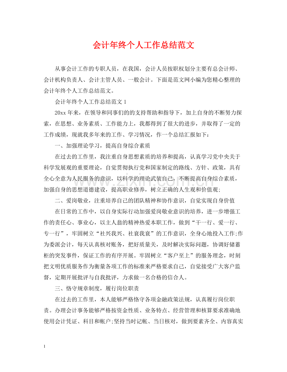 会计年终个人工作总结范文.docx_第1页