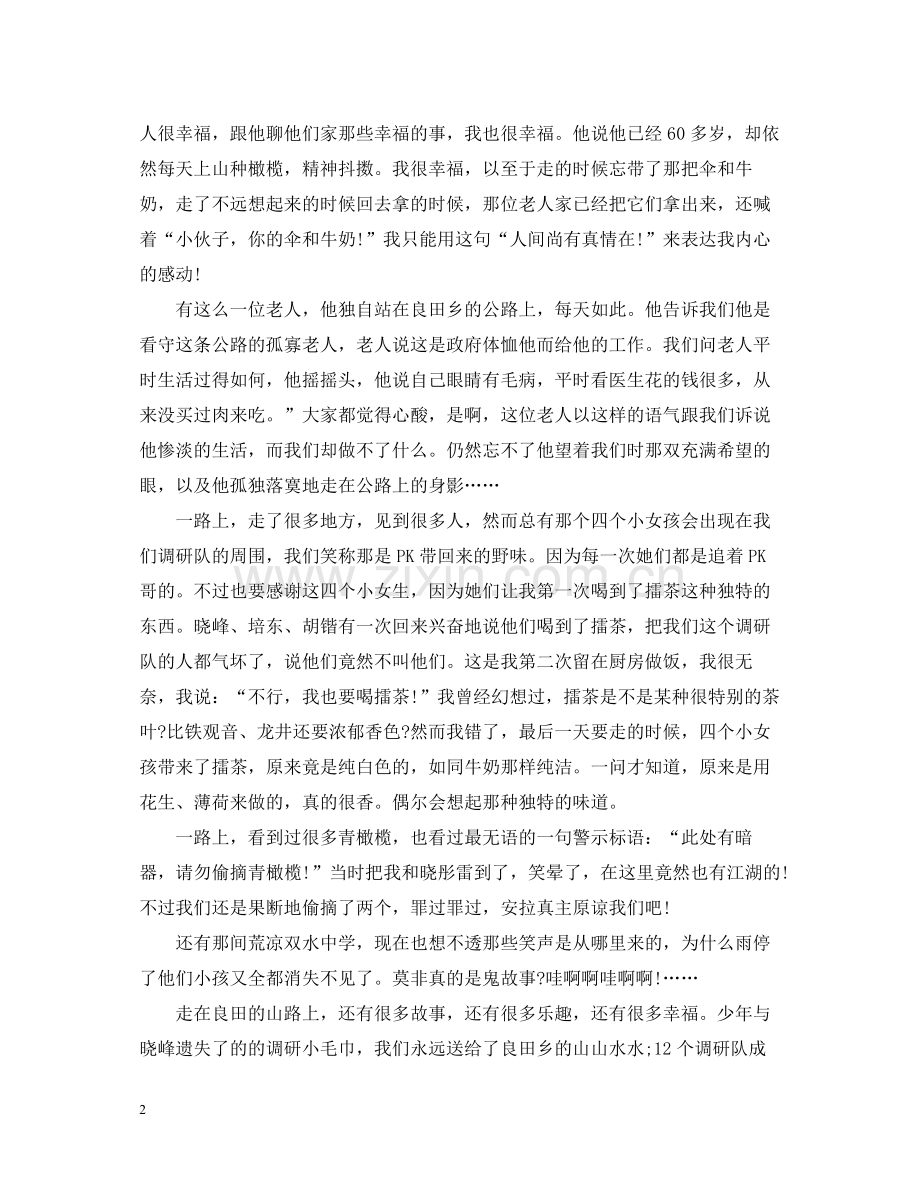 暑假三下乡社会实践活动个人总结范文.docx_第2页