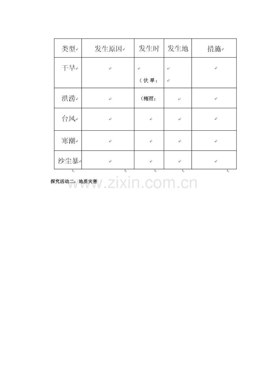 辽宁省凌海市石山初级中学八年级地理上册 2.4 自然灾害教案 新人教版.doc_第2页