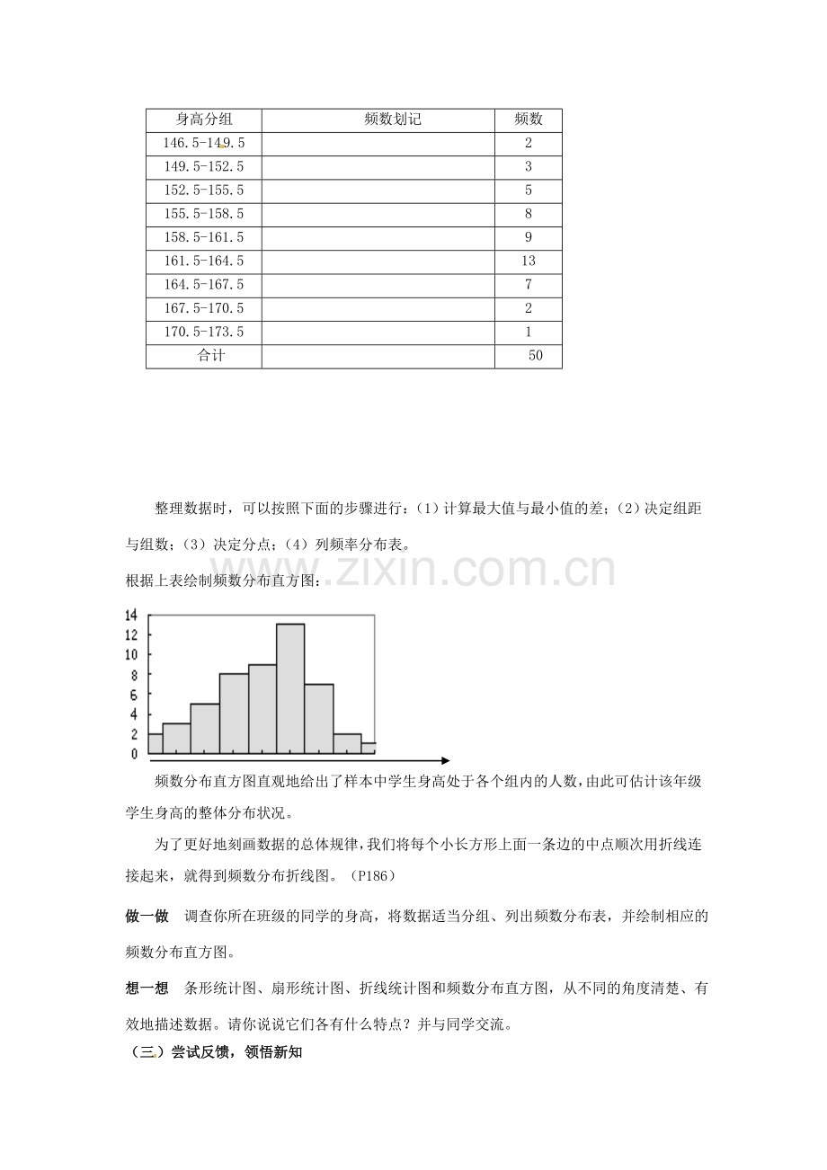 七年级数学下册 12.3频数分布表和频数分布直方图（第二课时）教案 苏科版.doc_第2页