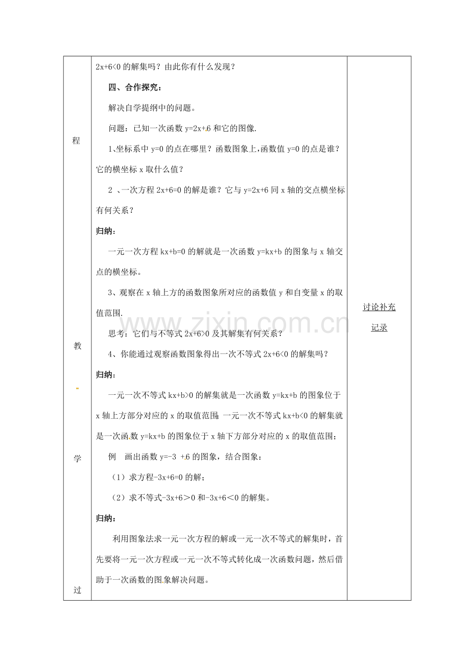 安徽省固镇县八年级数学上册 12.2 一次函数（10）教案 （新版）沪科版-（新版）沪科版初中八年级上册数学教案.doc_第2页