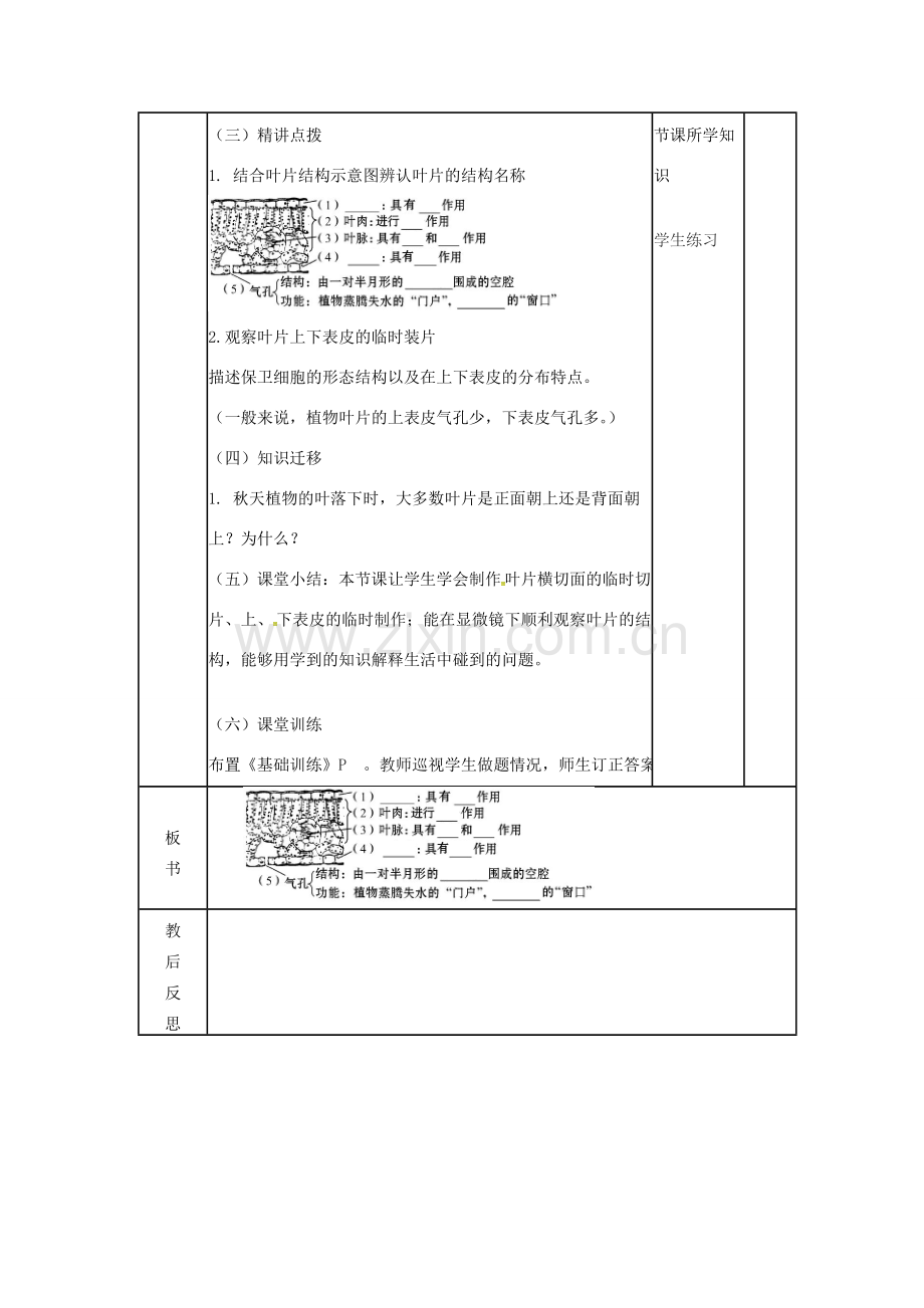 七年级生物上册 2.1.2 绿色植物的蒸腾作用教案（1）（新版）济南版-（新版）济南版初中七年级上册生物教案.doc_第3页