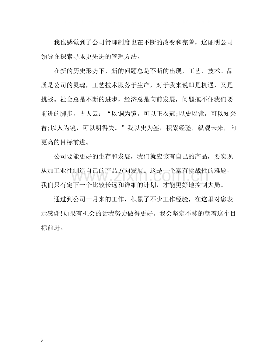 车间工艺部新员工个人自我总结.docx_第3页