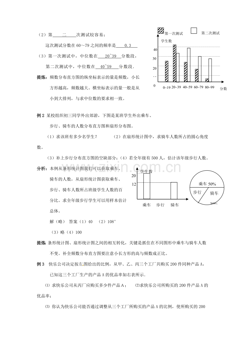 山东省日照市东港实验学校九年级数学总复习 第28课时 统计教案 新人教版.doc_第3页