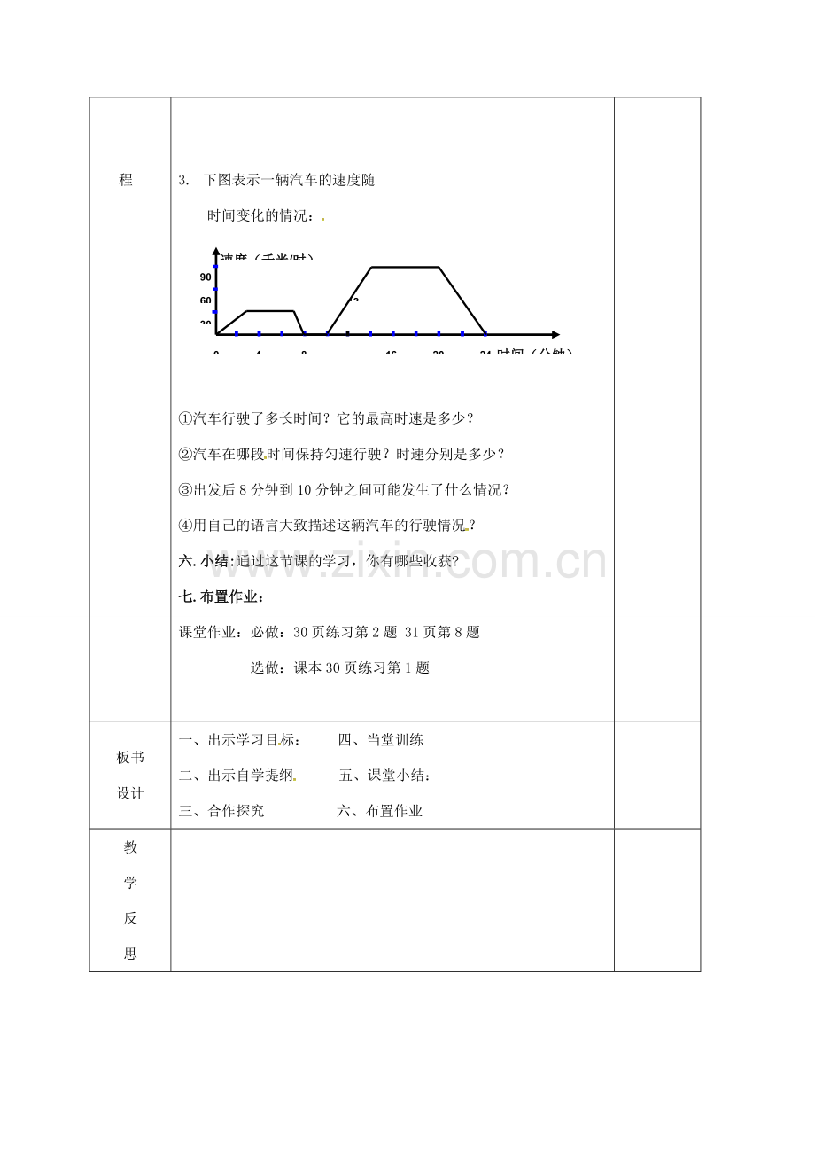 安徽省固镇县八年级数学上册 12.1 函数（5）教案 （新版）沪科版-（新版）沪科版初中八年级上册数学教案.doc_第3页