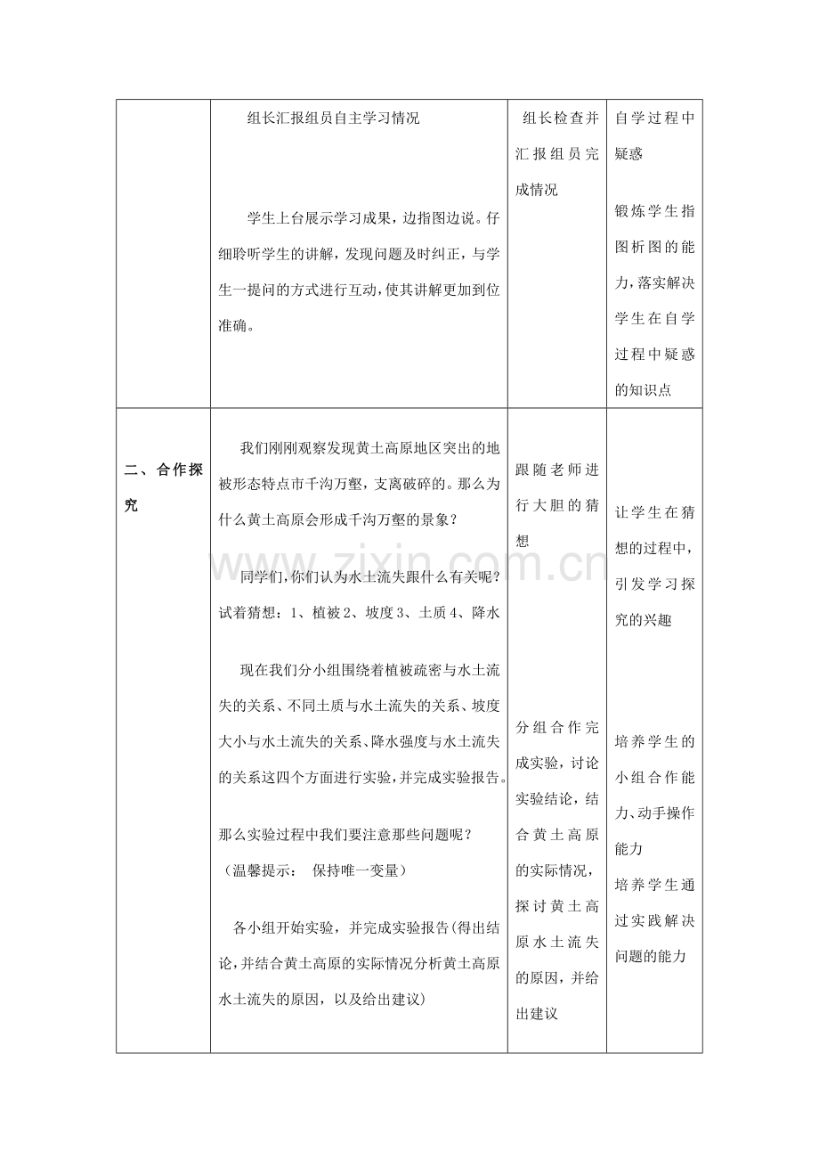 八年级地理下册 6.3 黄土高原教学设计 （新版）新人教版-（新版）新人教版初中八年级下册地理教案.doc_第2页