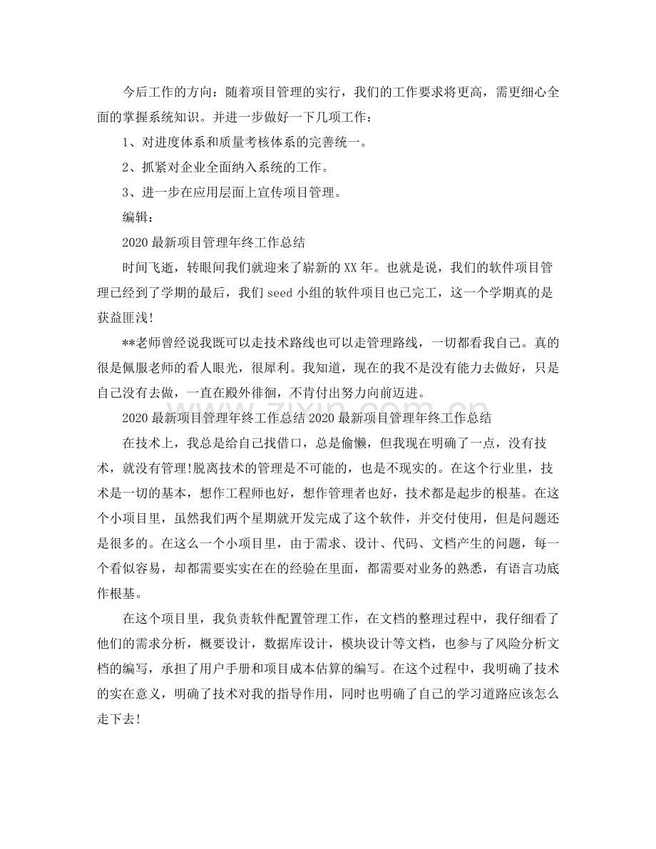 项目管理年终工作总结范文.docx_第2页