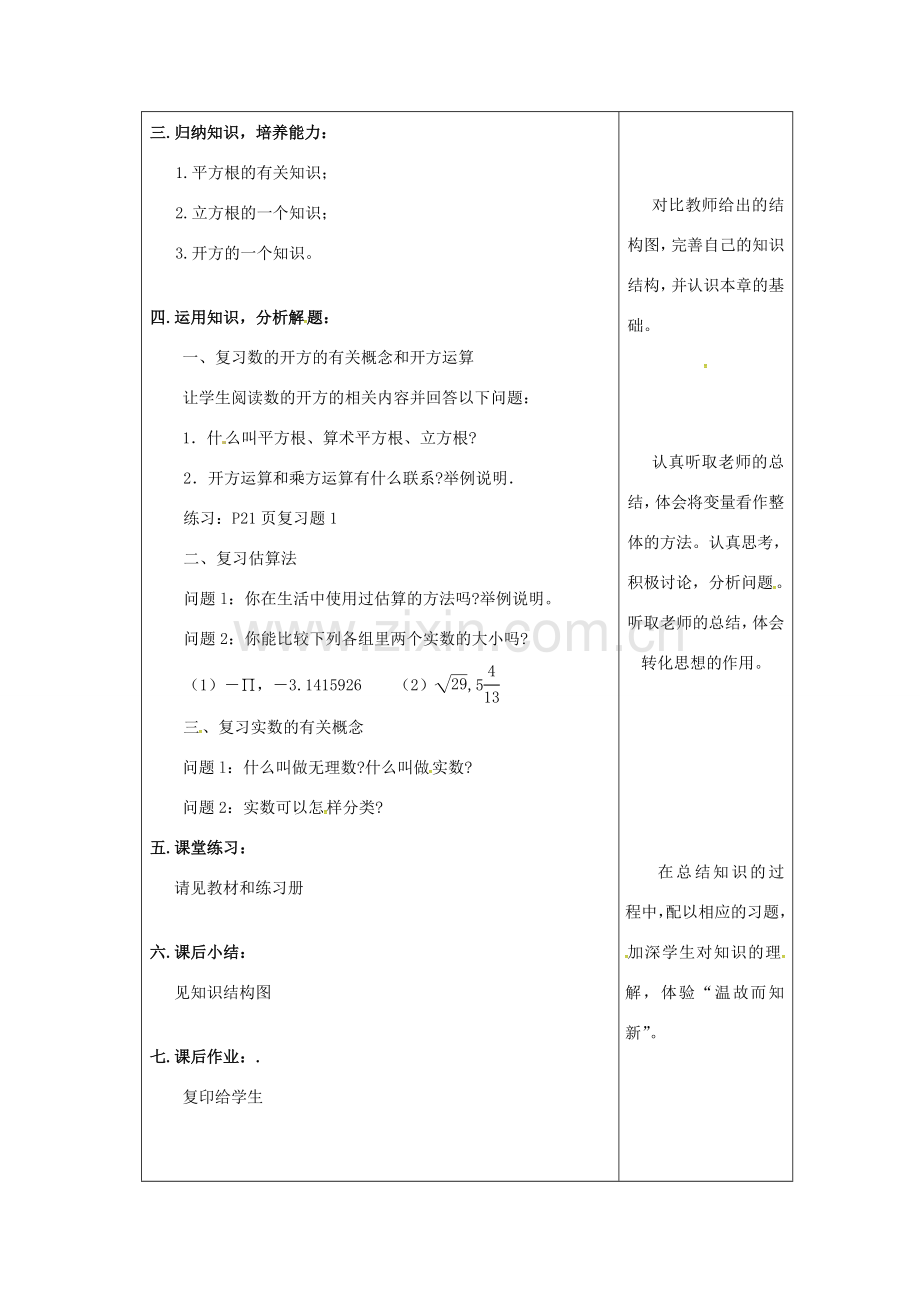 吉林省长春市双阳区八年级数学上册 第11章 数的开方复习教案1 （新版）华东师大版-（新版）华东师大版初中八年级上册数学教案.doc_第2页