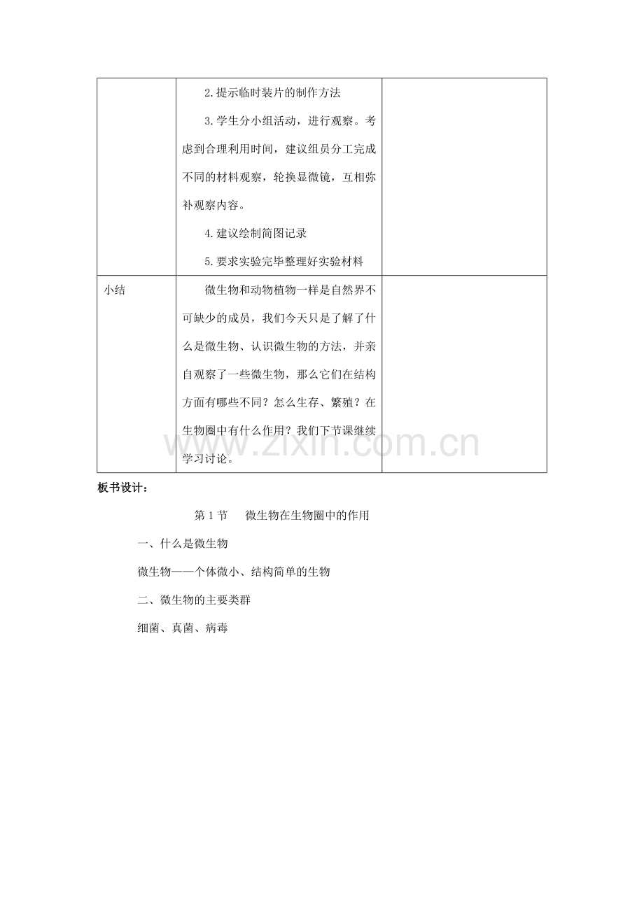 八年级生物上册 18.1《微生物在生物圈中的作用》教案 （新版）北师大版-（新版）北师大版初中八年级上册生物教案.doc_第3页