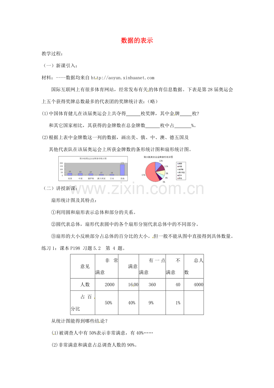 江苏省太仓市浮桥中学八年级数学下册 数据的表示（第2课时）教案 苏科版.doc_第1页