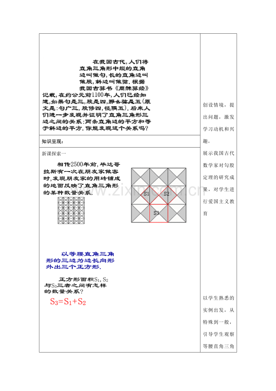 秋八年级数学上册 19.9 勾股定理（1）教案 沪教版五四制-沪教版初中八年级上册数学教案.doc_第2页