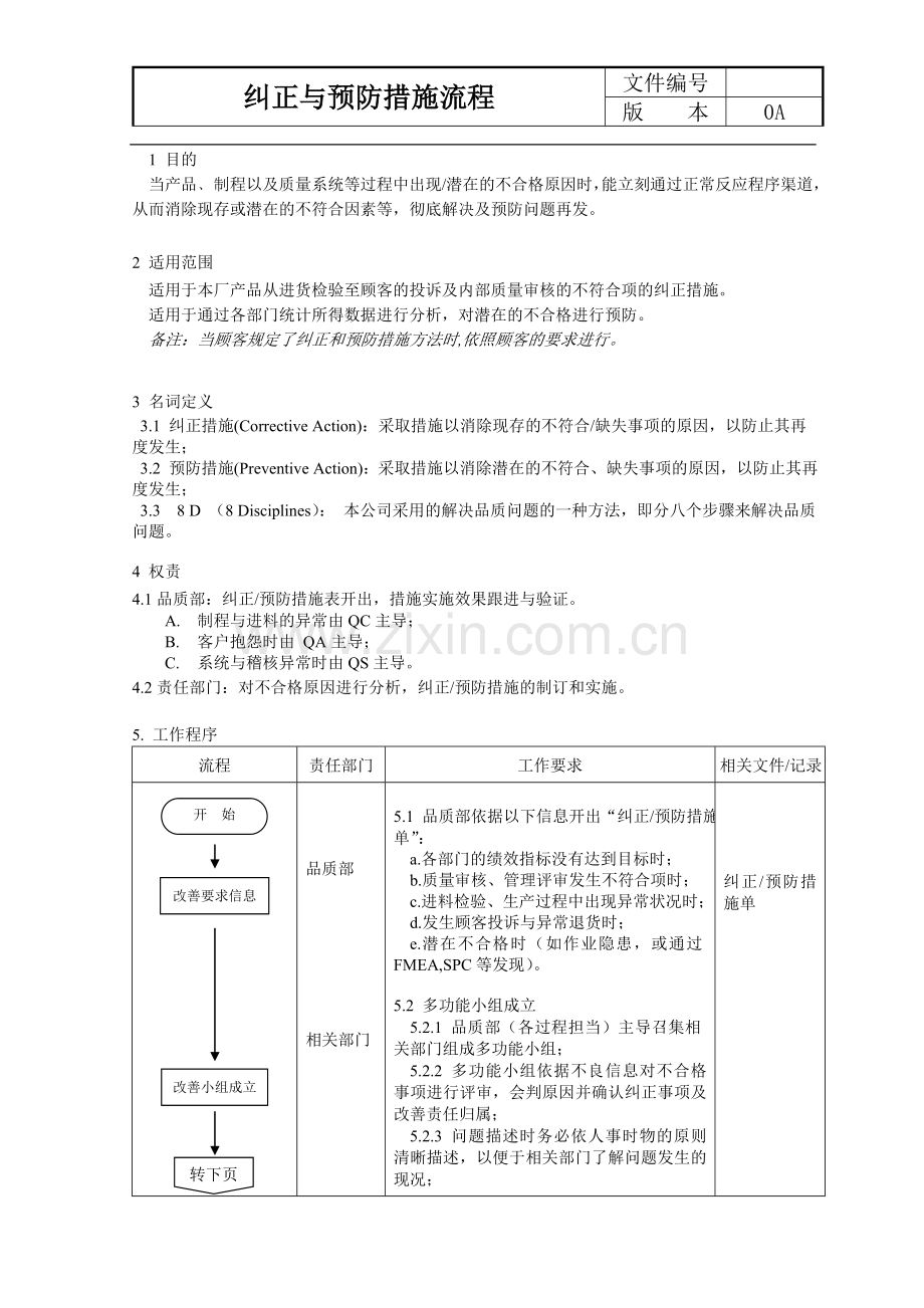 纠正与预防措施流程.doc_第3页