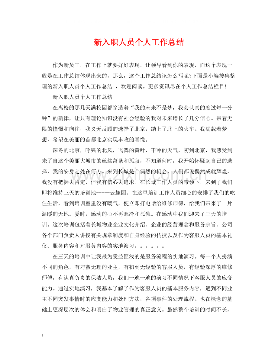 新入职人员个人工作总结.docx_第1页