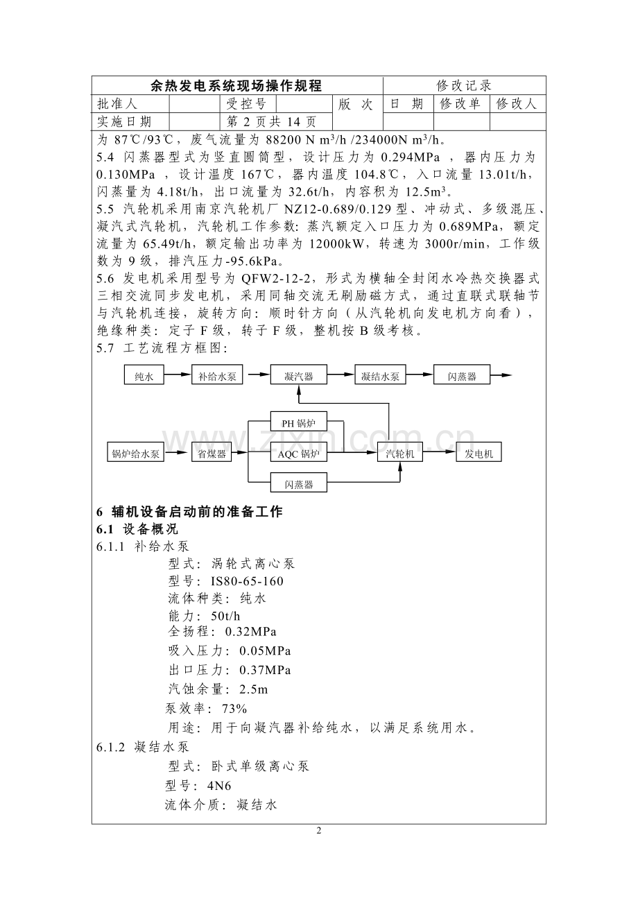 水泥厂余热发电余热发电系统现场操作规程(试用版).doc_第2页