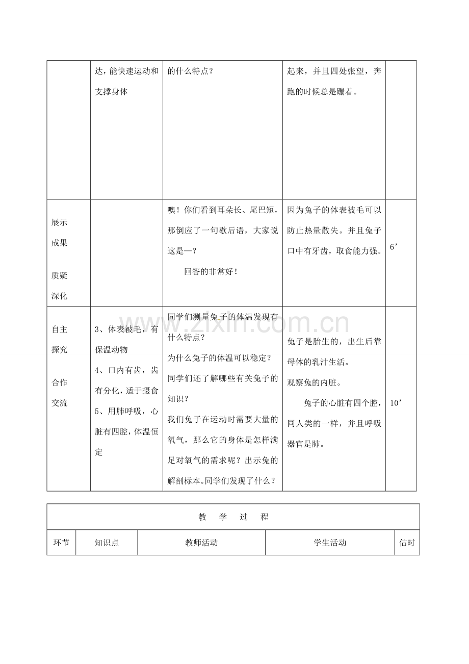 山东省临沭县第三初级中学八年级生物上册 陆地生活的动物（第3课时）教案 新人教版.doc_第3页