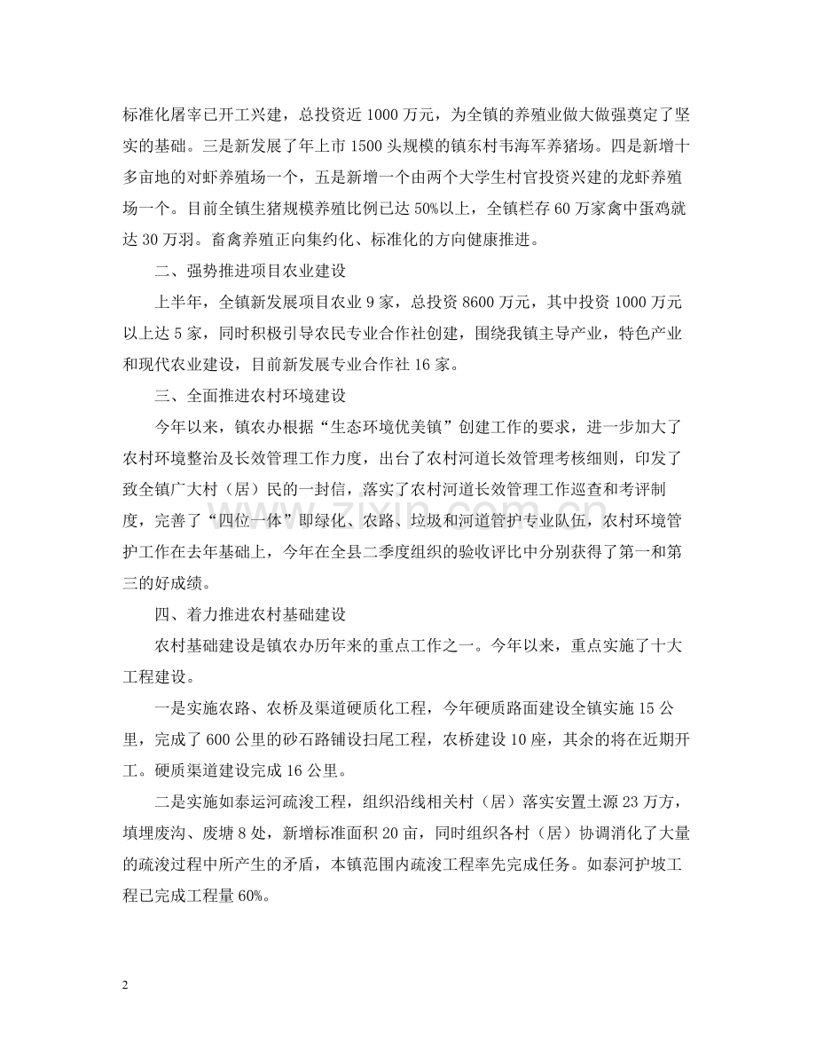 乡镇农业农村工作总结优秀范文.docx_第2页